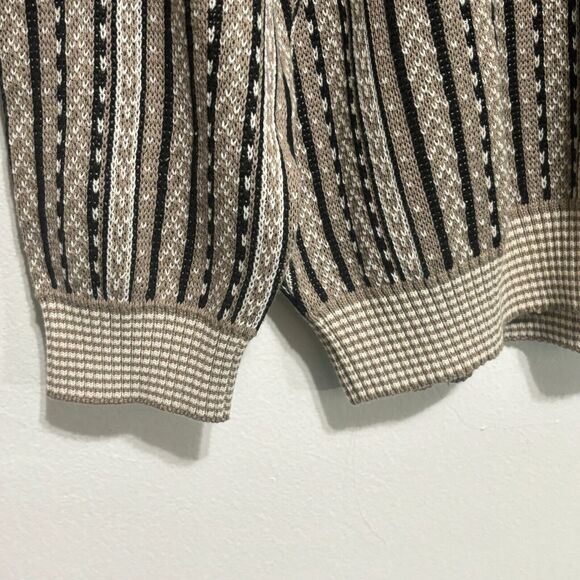 Bachrach Vintage 90's Sweater Men's Sz XL Brown Mixed Media Crewneck - Picture 3 of 5